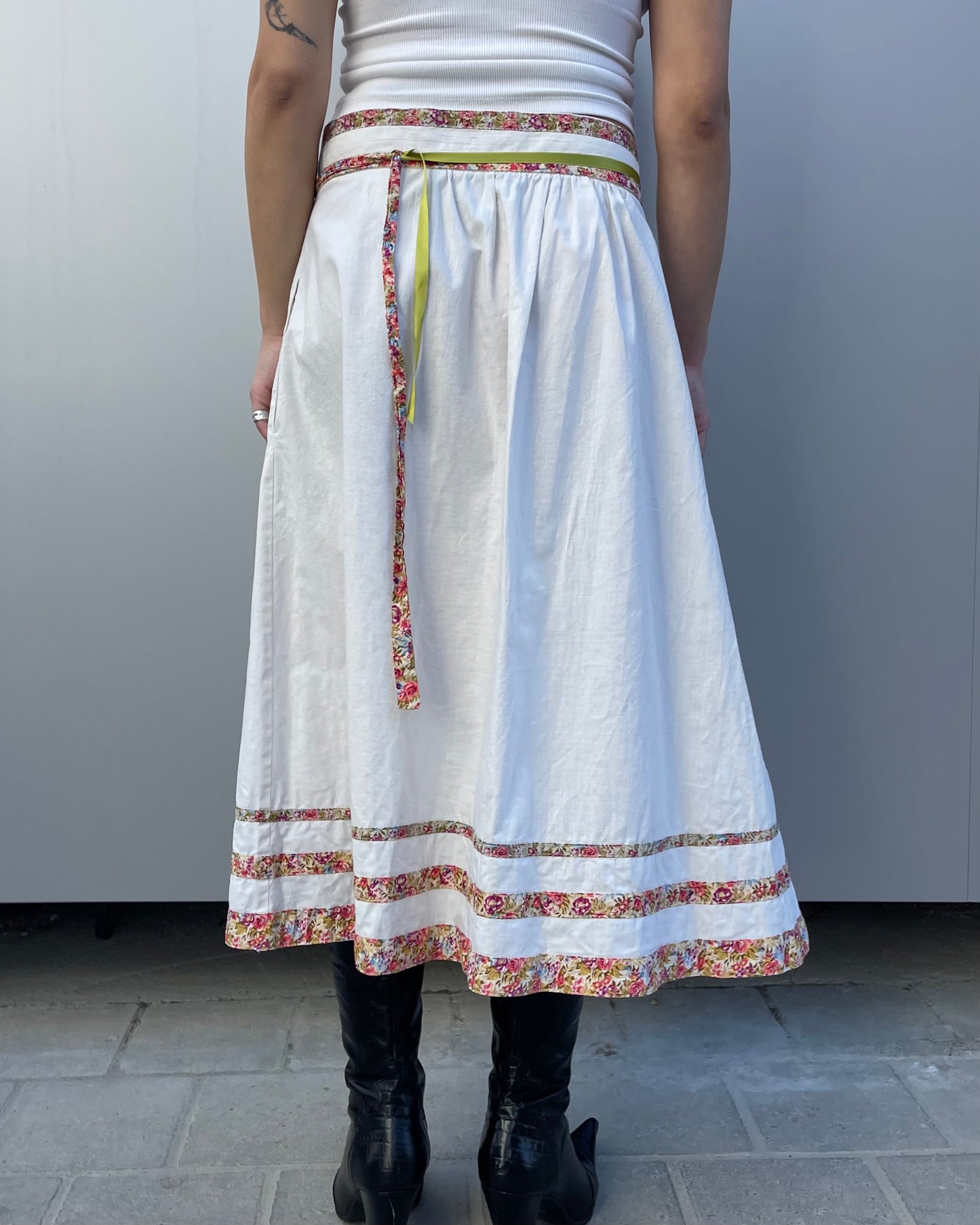 Wrap midi skirt