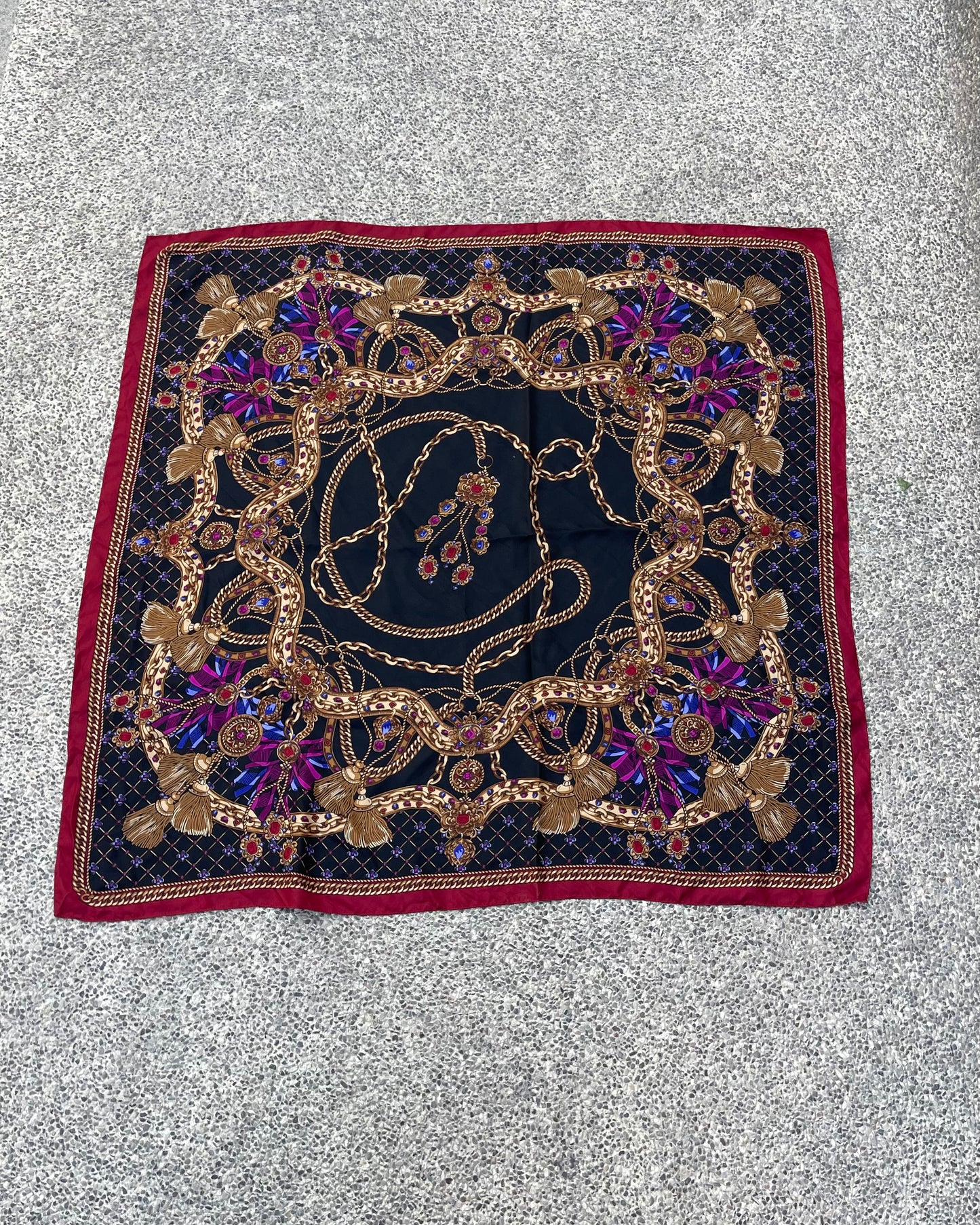 100% silk printed scarf