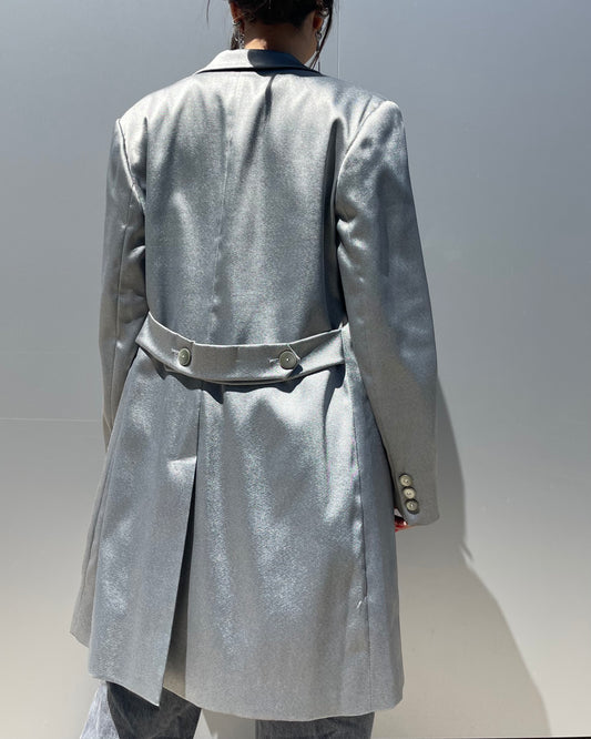 Metallic long blazer