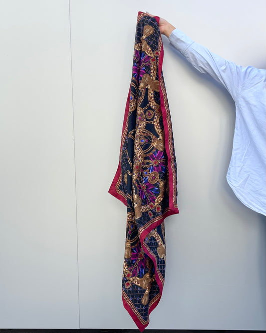 100% silk printed scarf