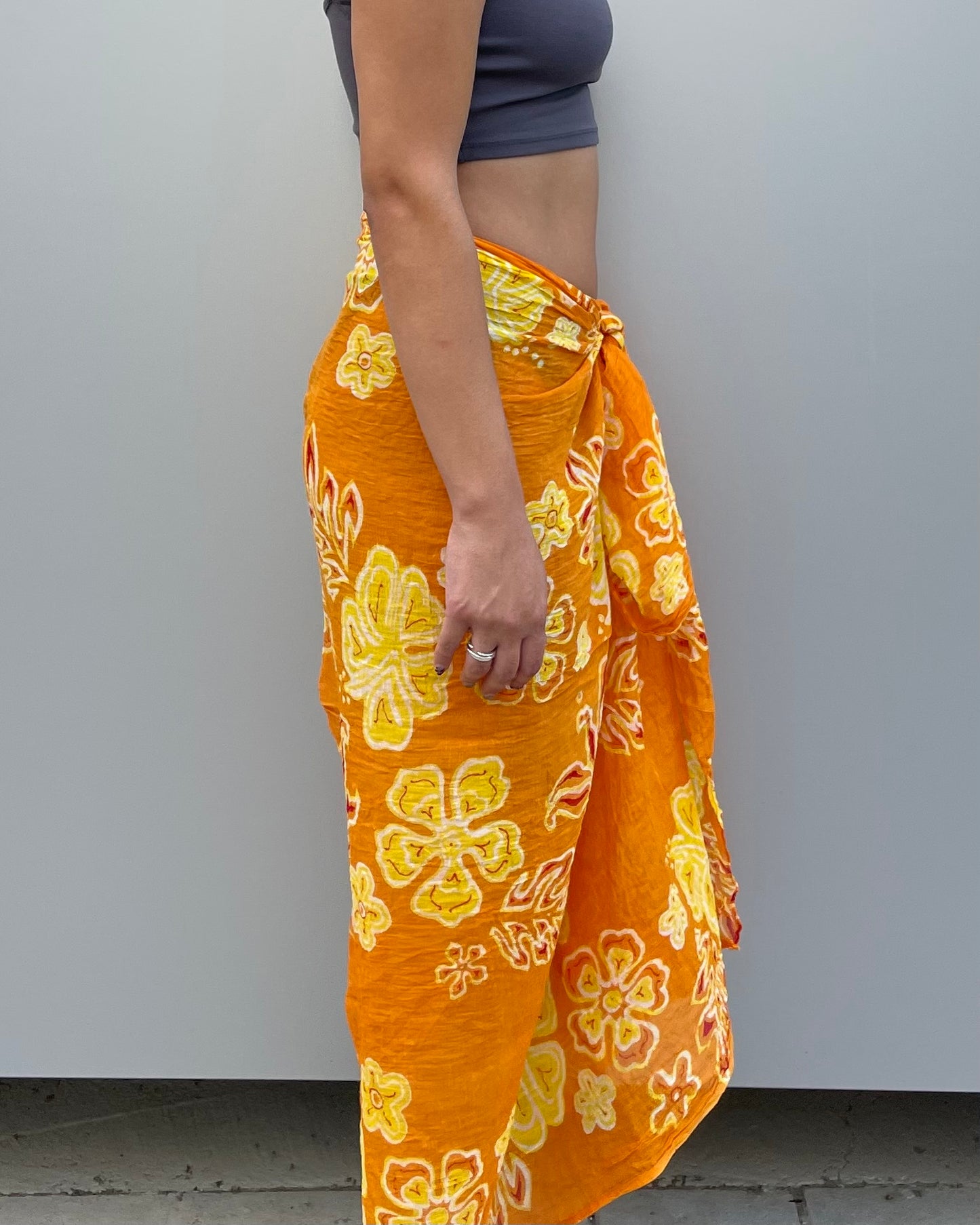 Floral mesh pareo