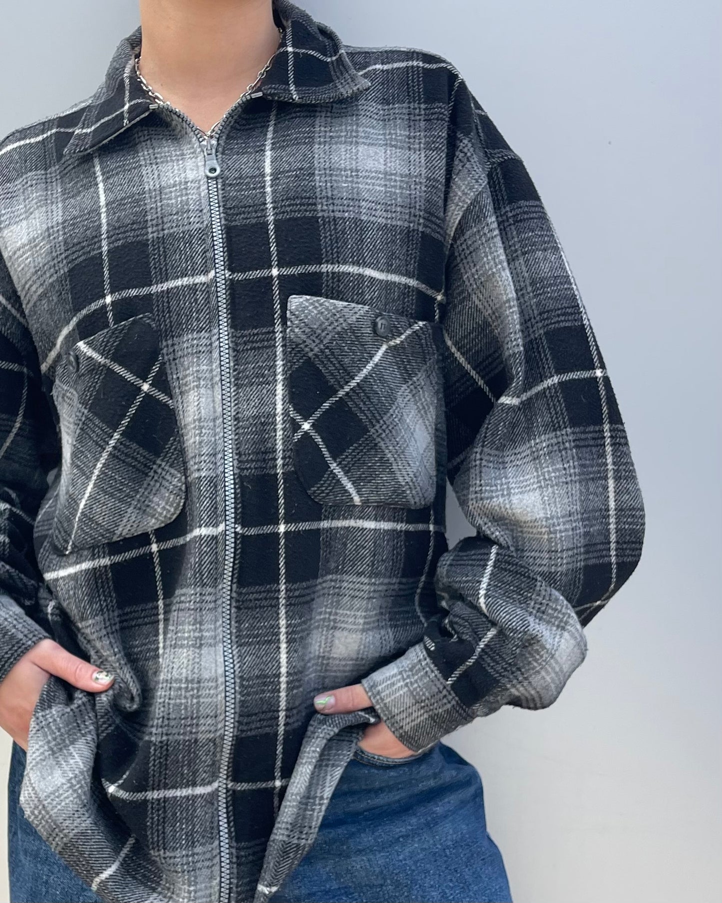 Checked flannel shirt