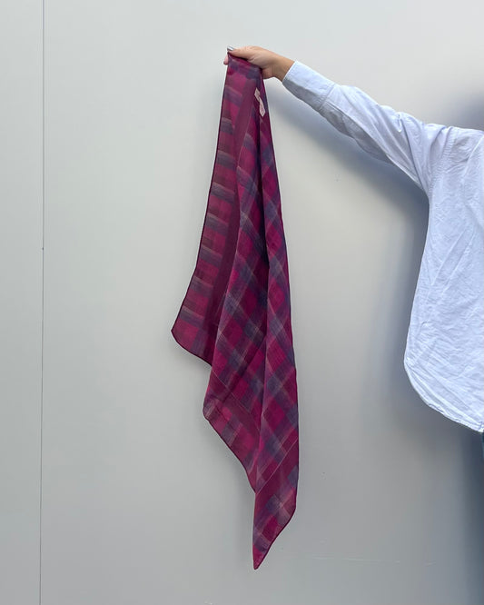 Checked mesh scarf