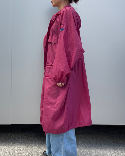 Long hooded windbreaker