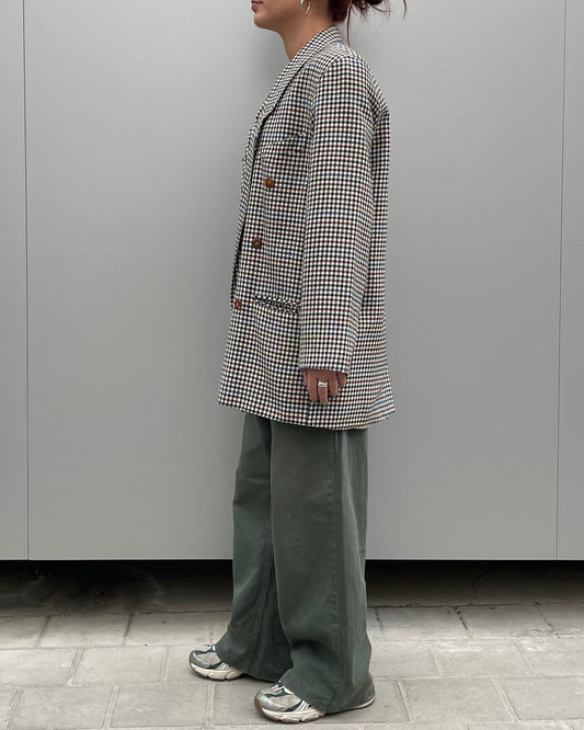 Double breasted checked blazer