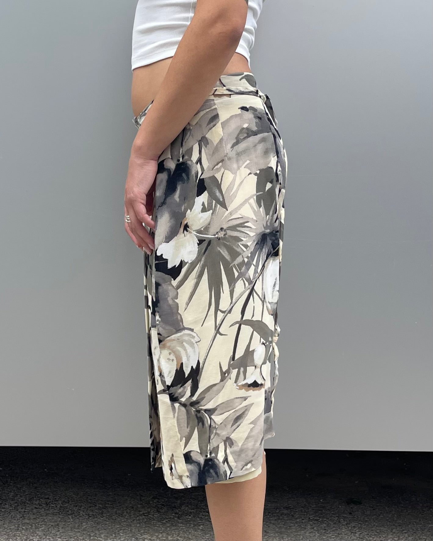 Midi mesh wrap skirt