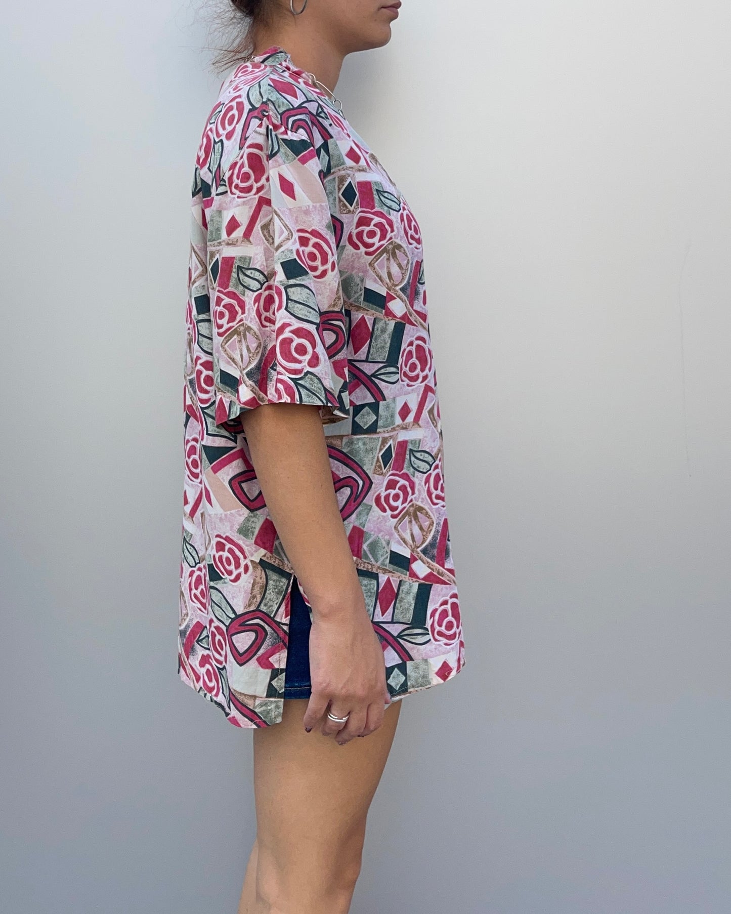 Patterned s/s shirt