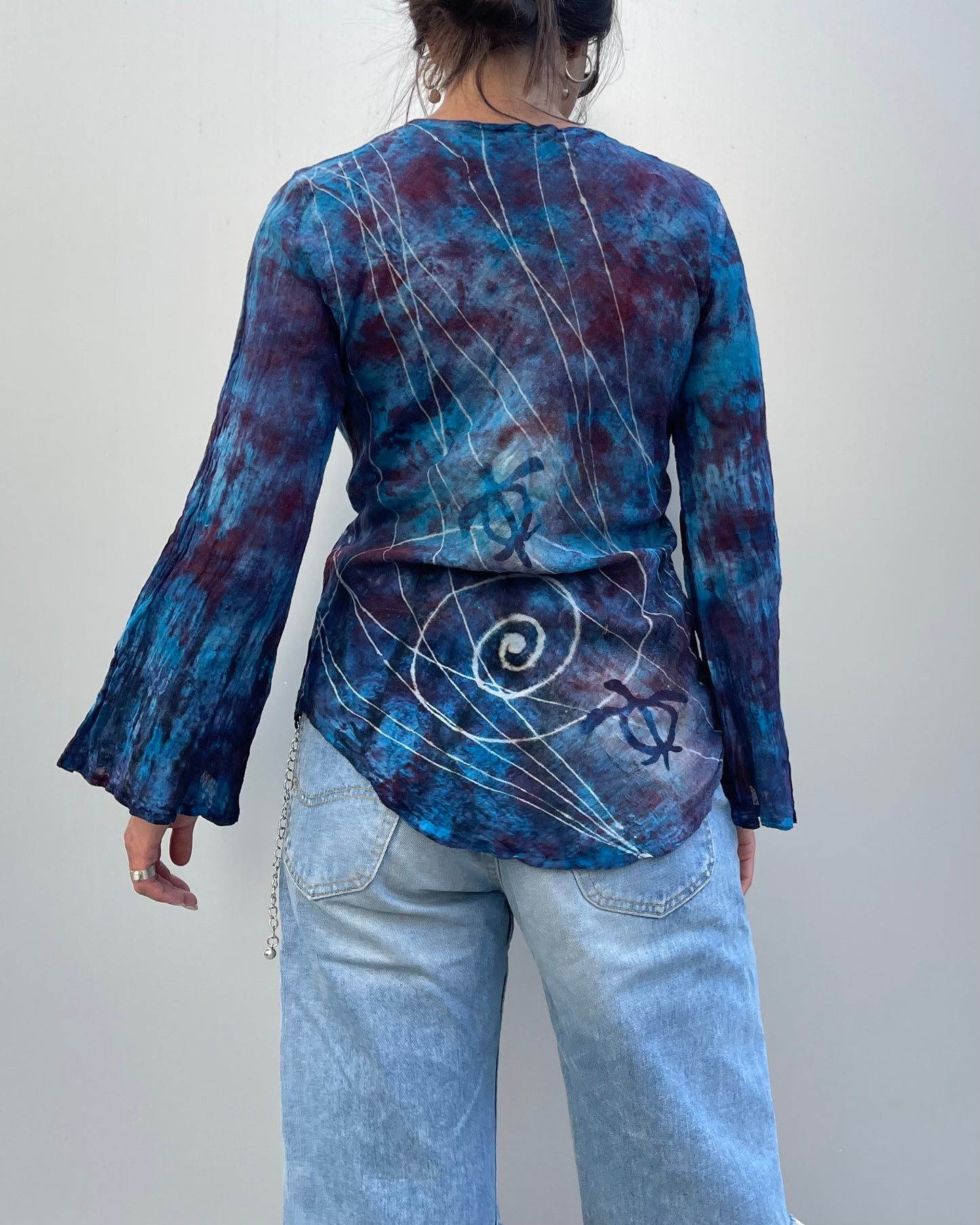 Tie dye mesh top