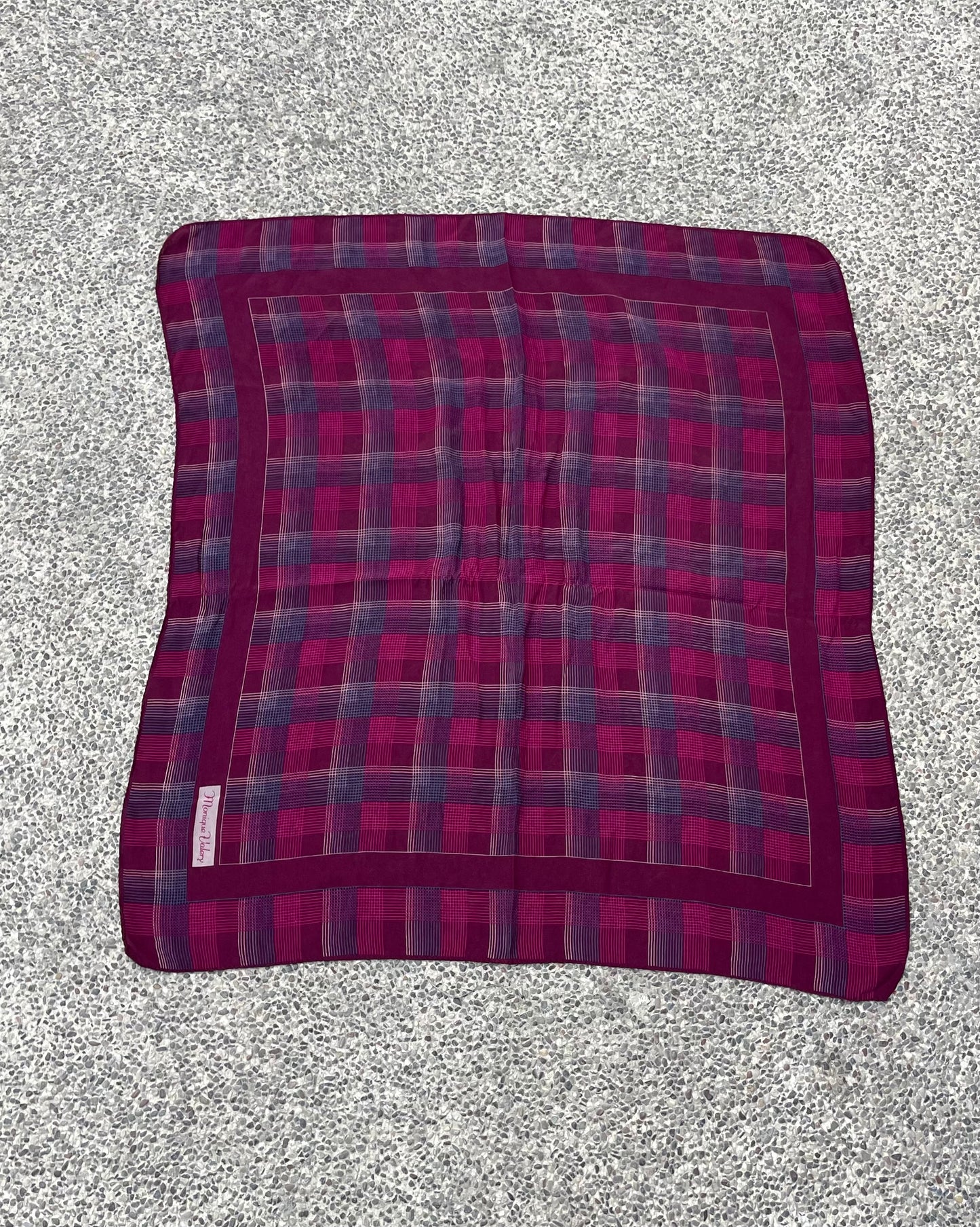 Checked mesh scarf