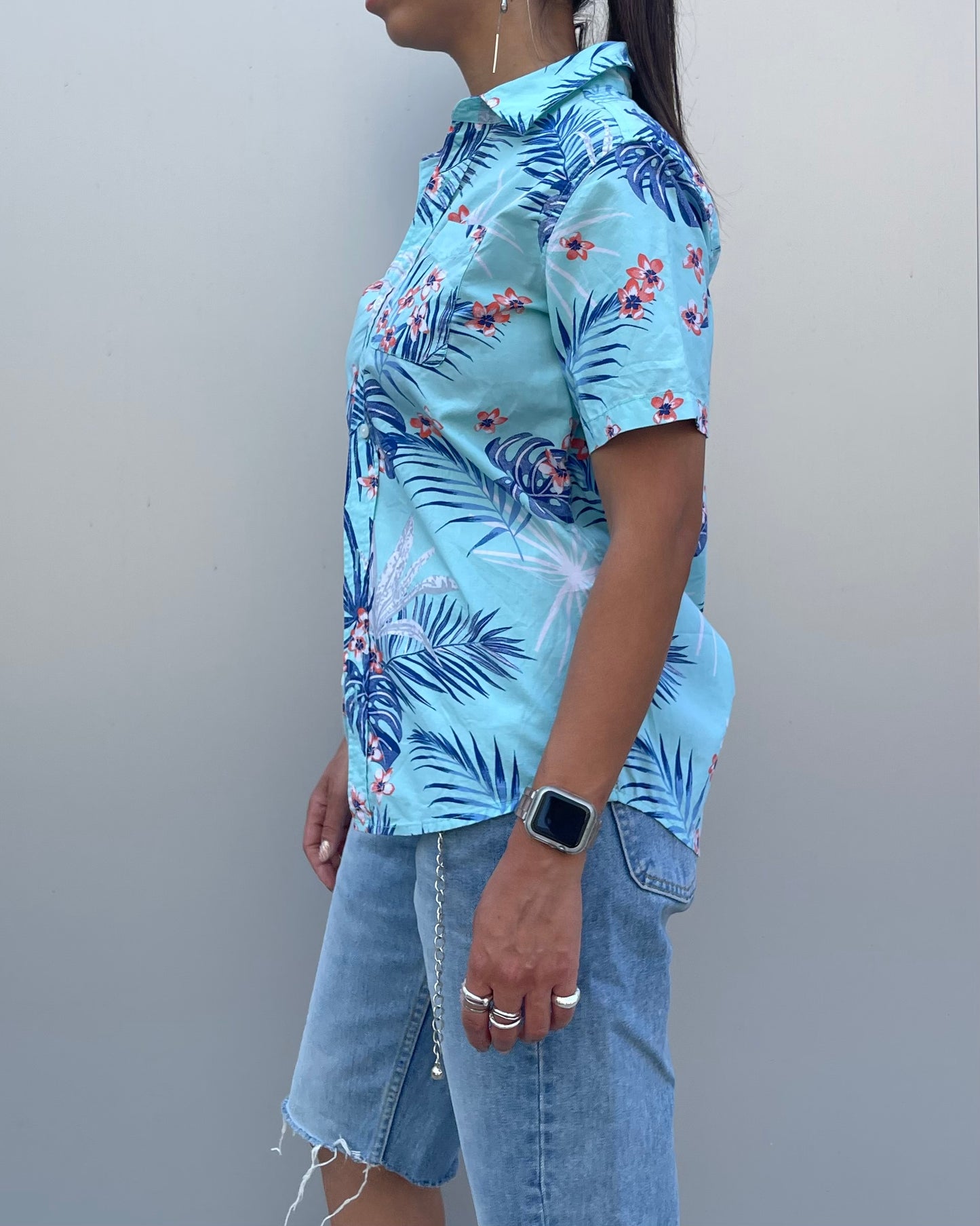 Patterned s/s shirt