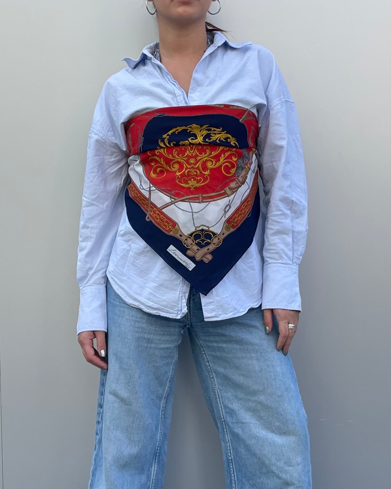 100% silk printed scarf