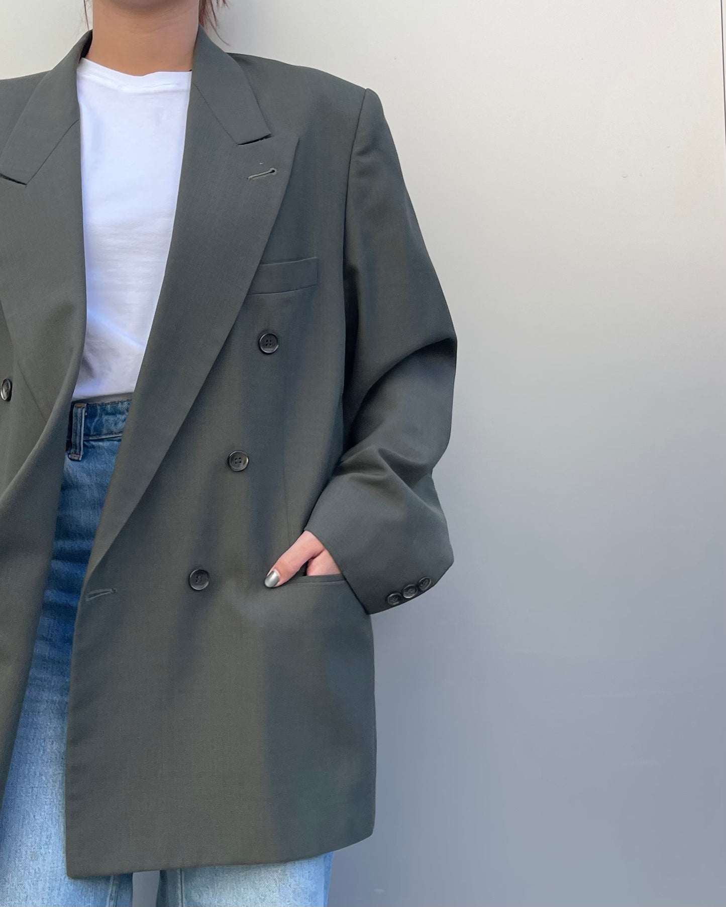 Double breasted overized blazer