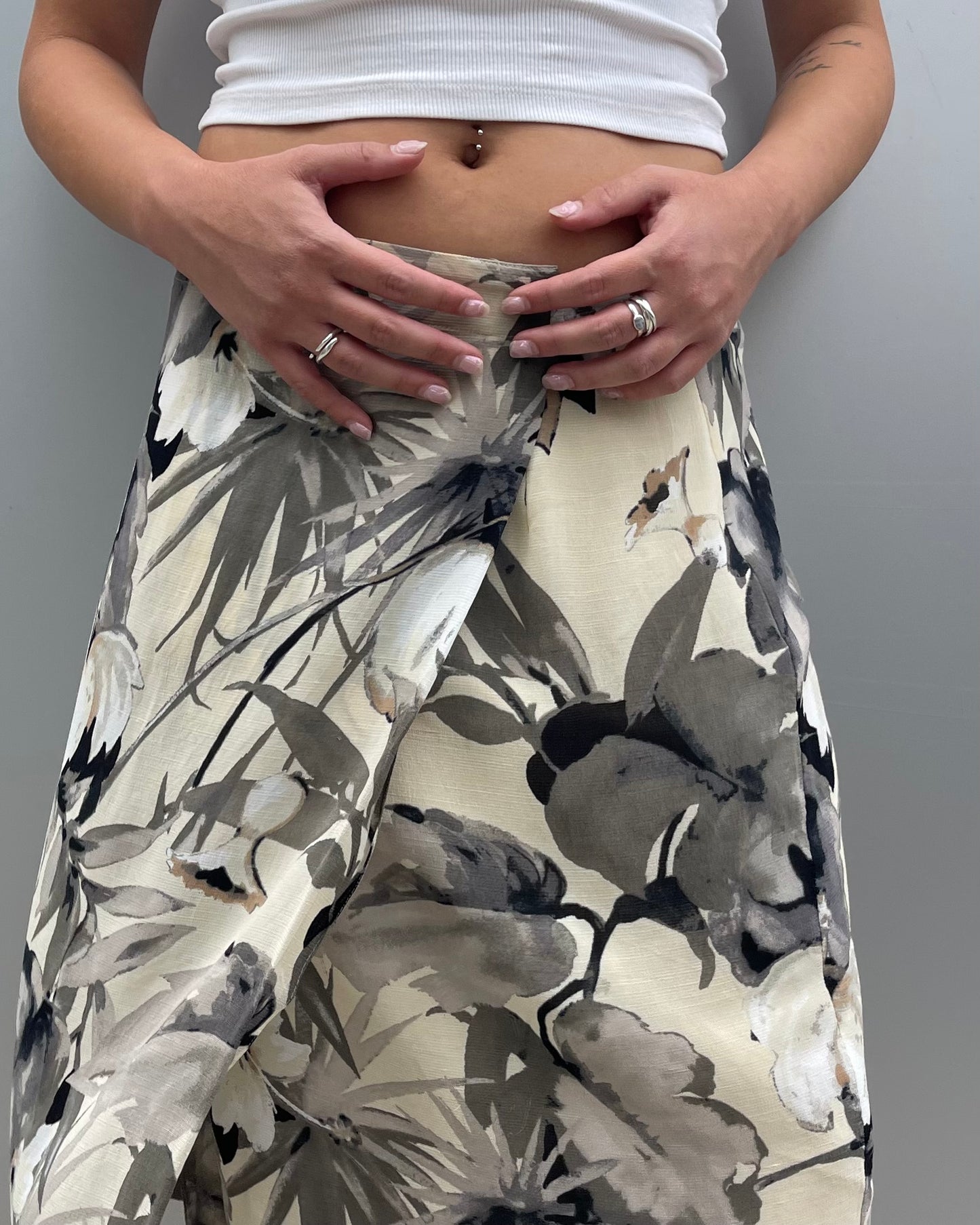Midi mesh wrap skirt