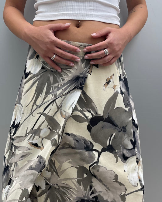 Midi mesh wrap skirt