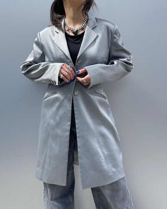 Metallic long blazer