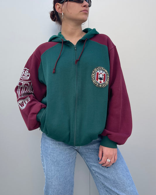 Hooded track top
