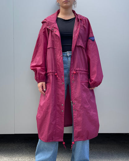 Long hooded windbreaker