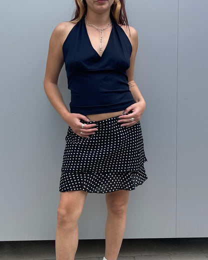 Polka dot mini skirt