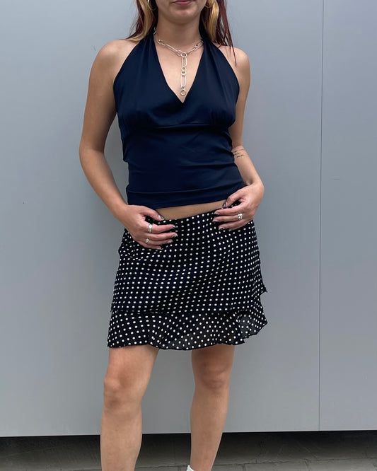 Polka dot mini skirt
