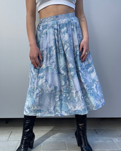 Pleated midi skirt