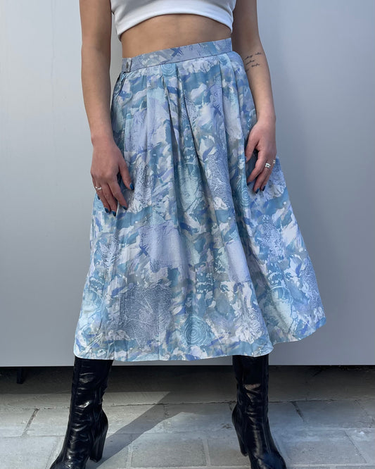 Pleated midi skirt