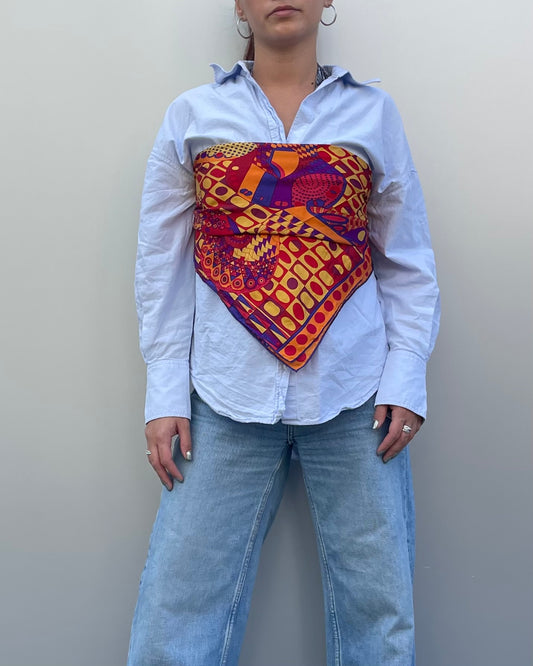 100% silk printed scarf