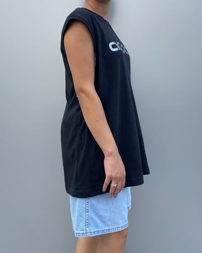 Adidas silver logo tank top