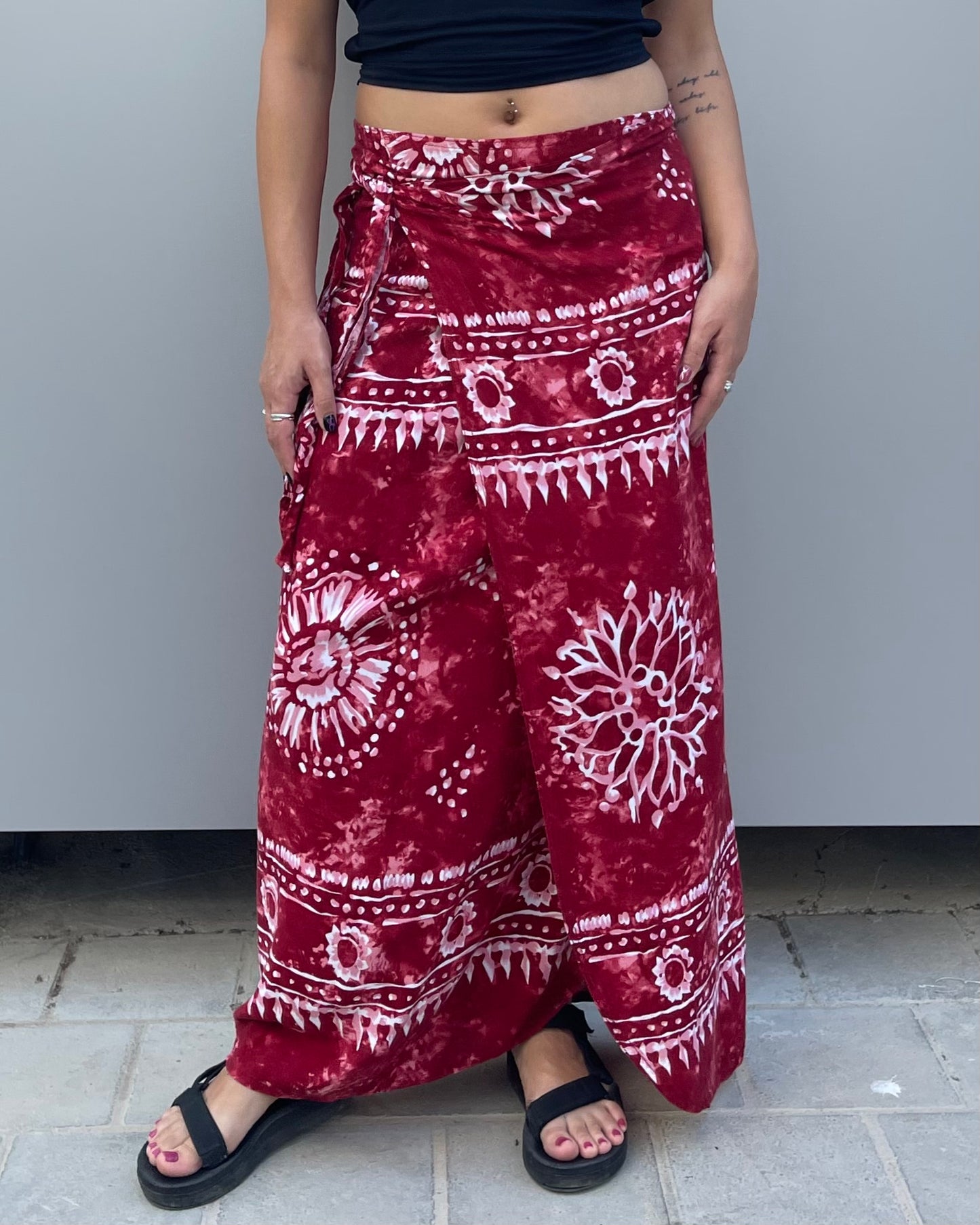 Maxi wrap skirt