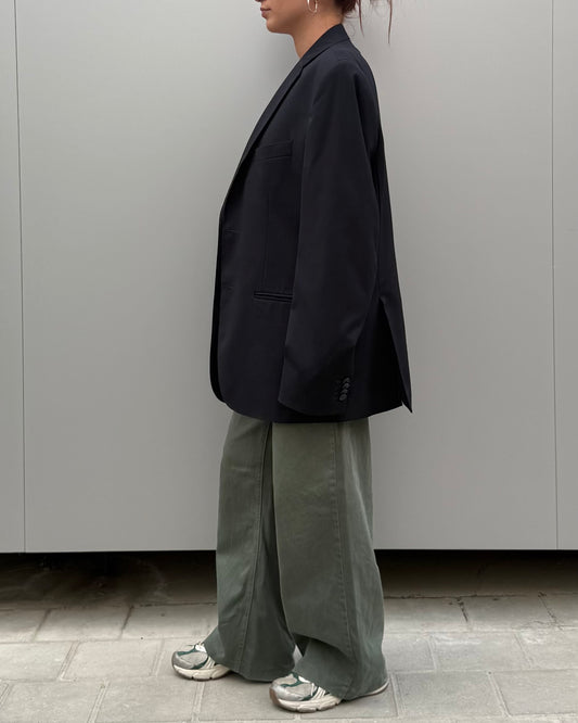 Striped oversized blazer