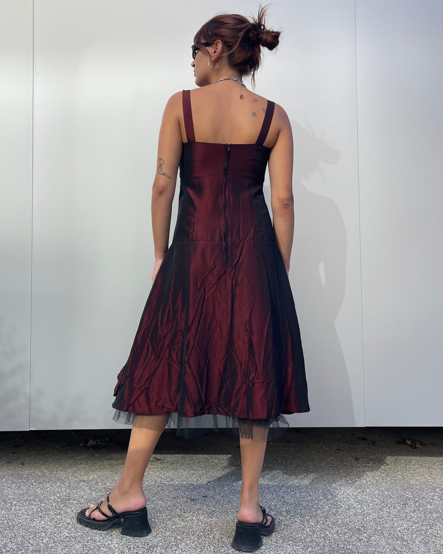 Satin midi dress