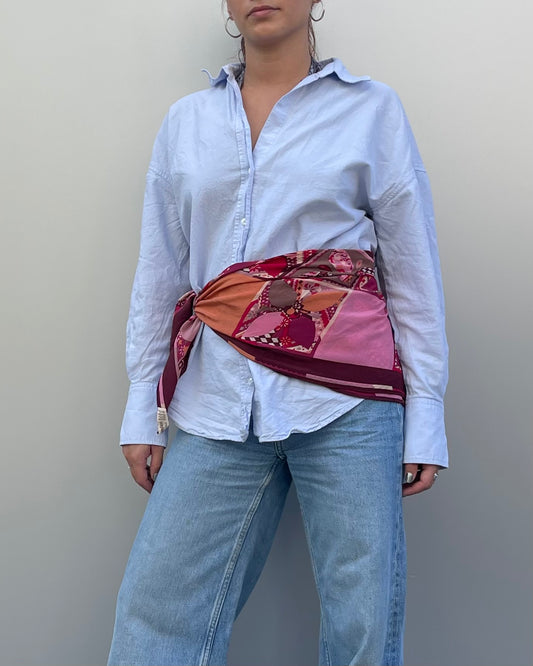 100% silk printed scarf