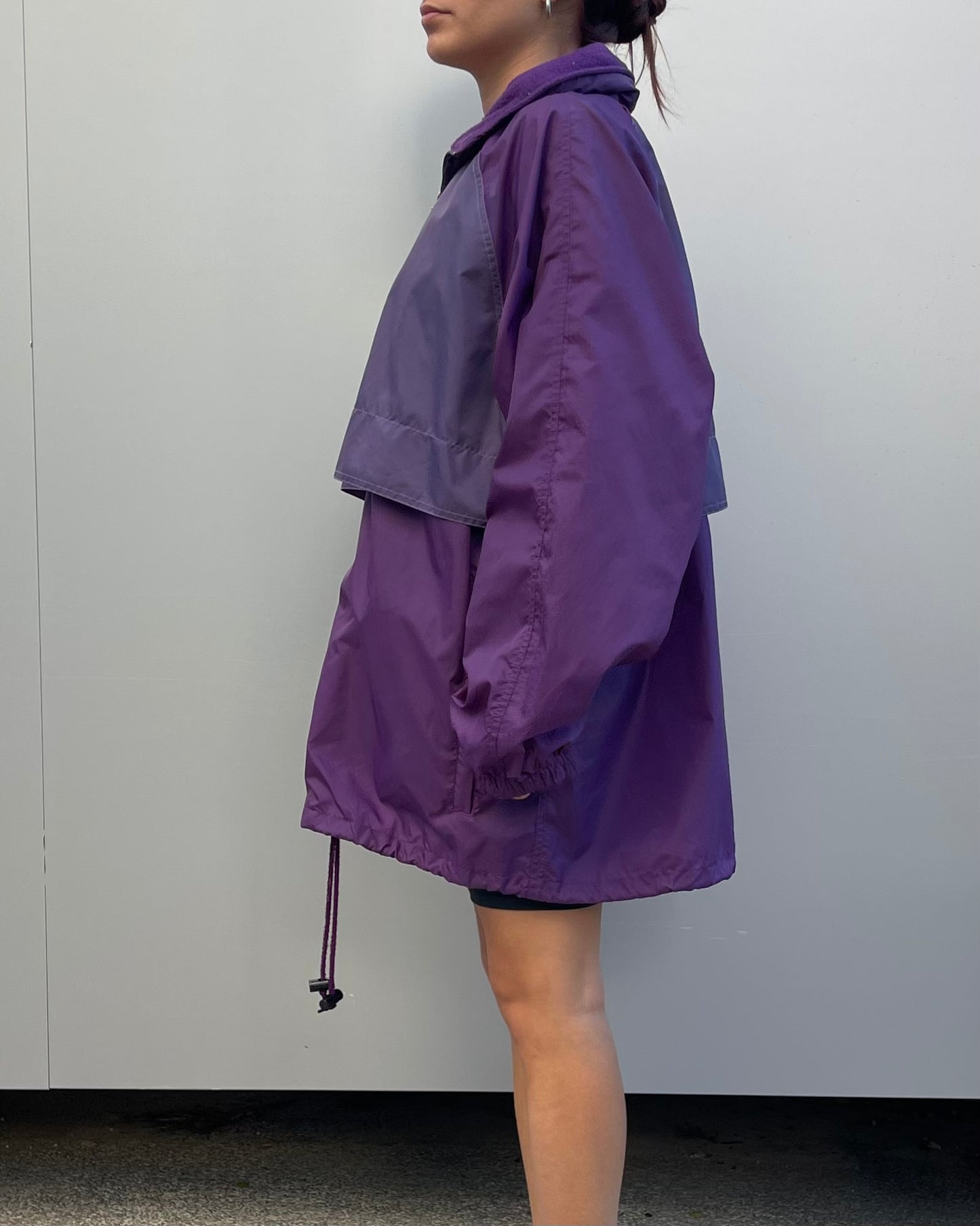 Oversized packable windbreaker