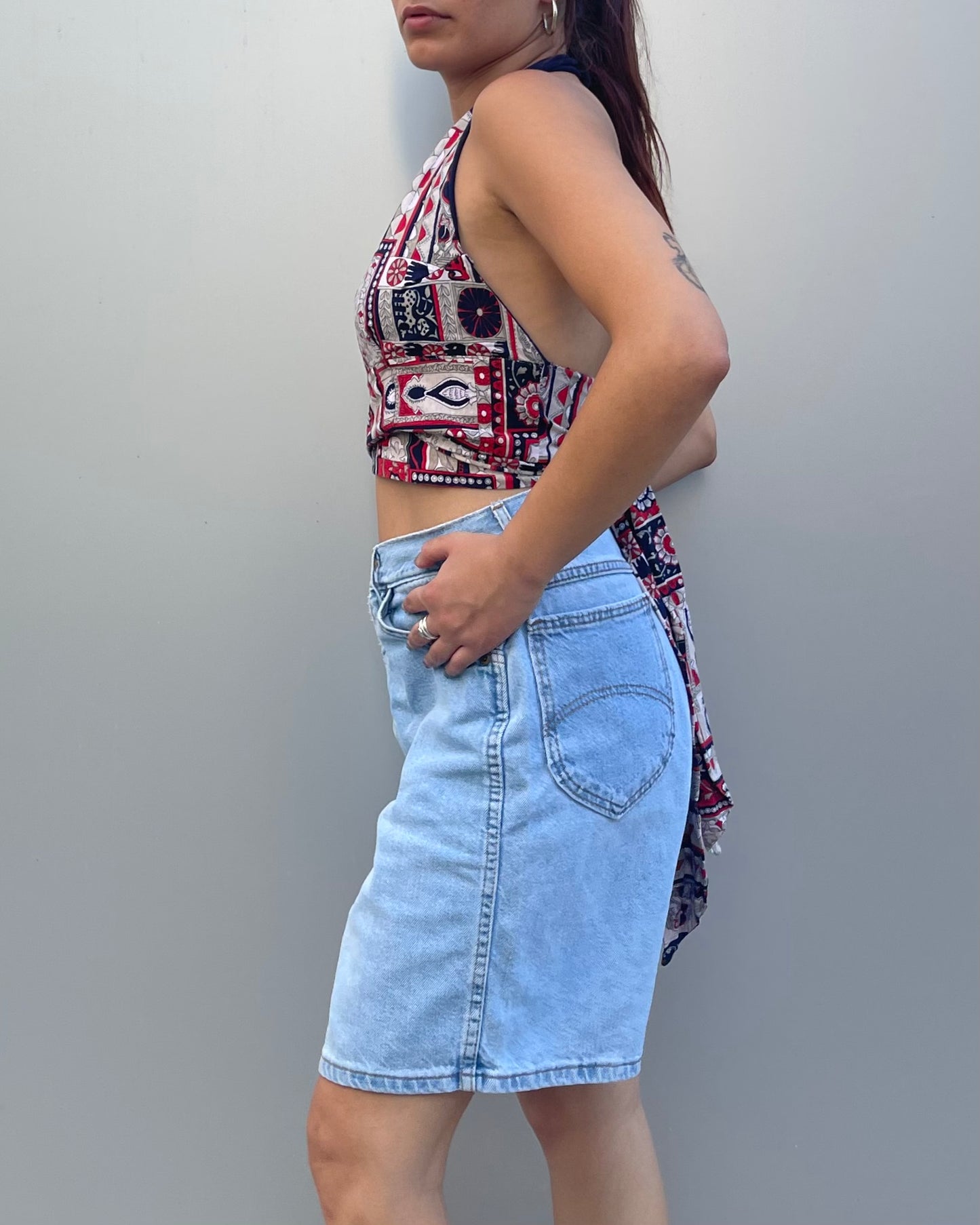 Halter wrap tie top