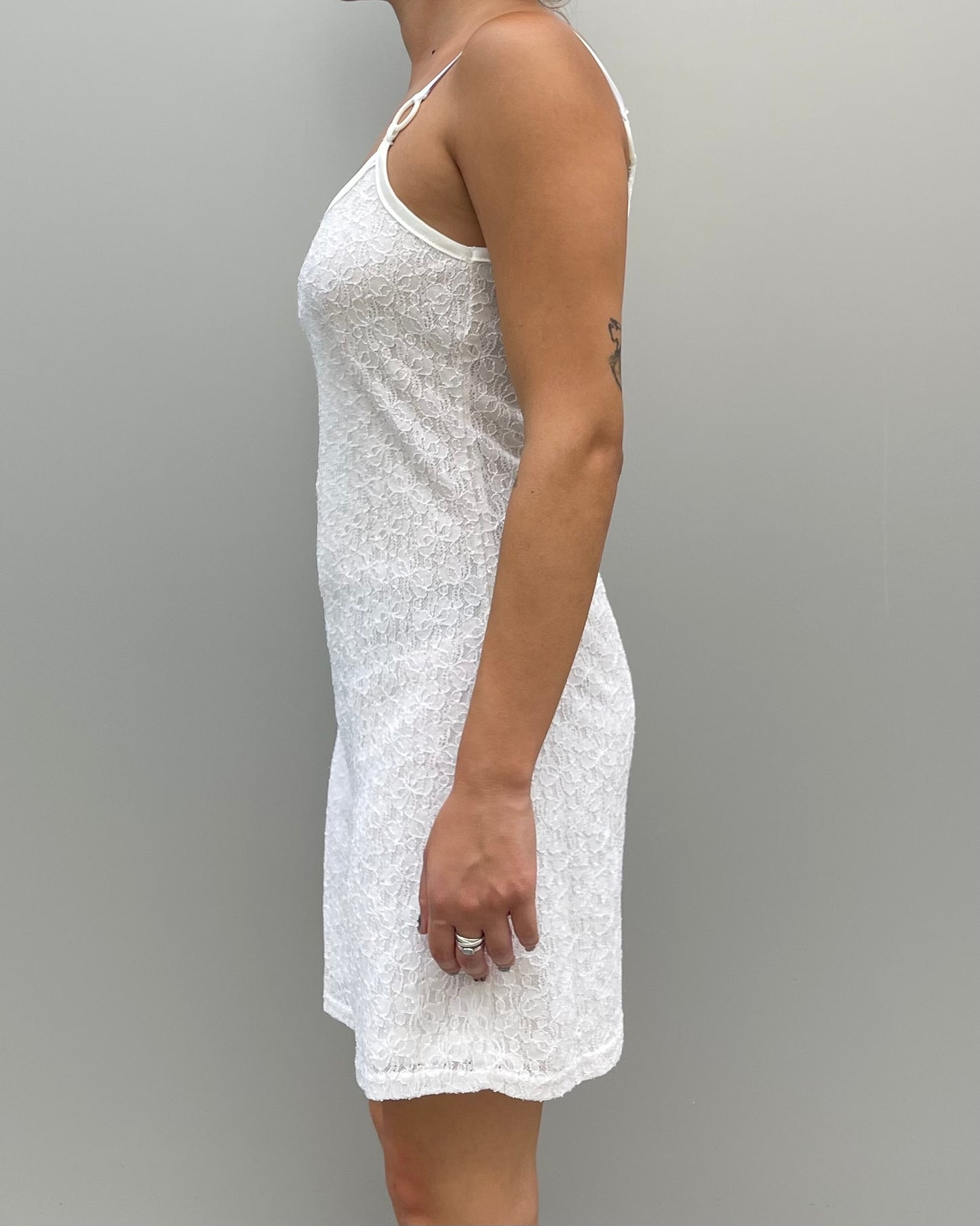 Lace cami mini dress