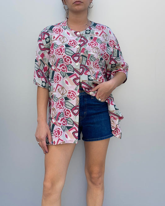 Patterned s/s shirt