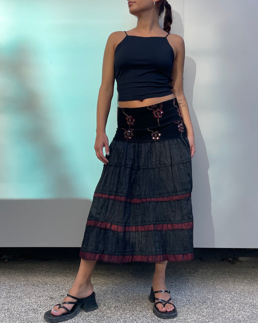 A-line midi skirt