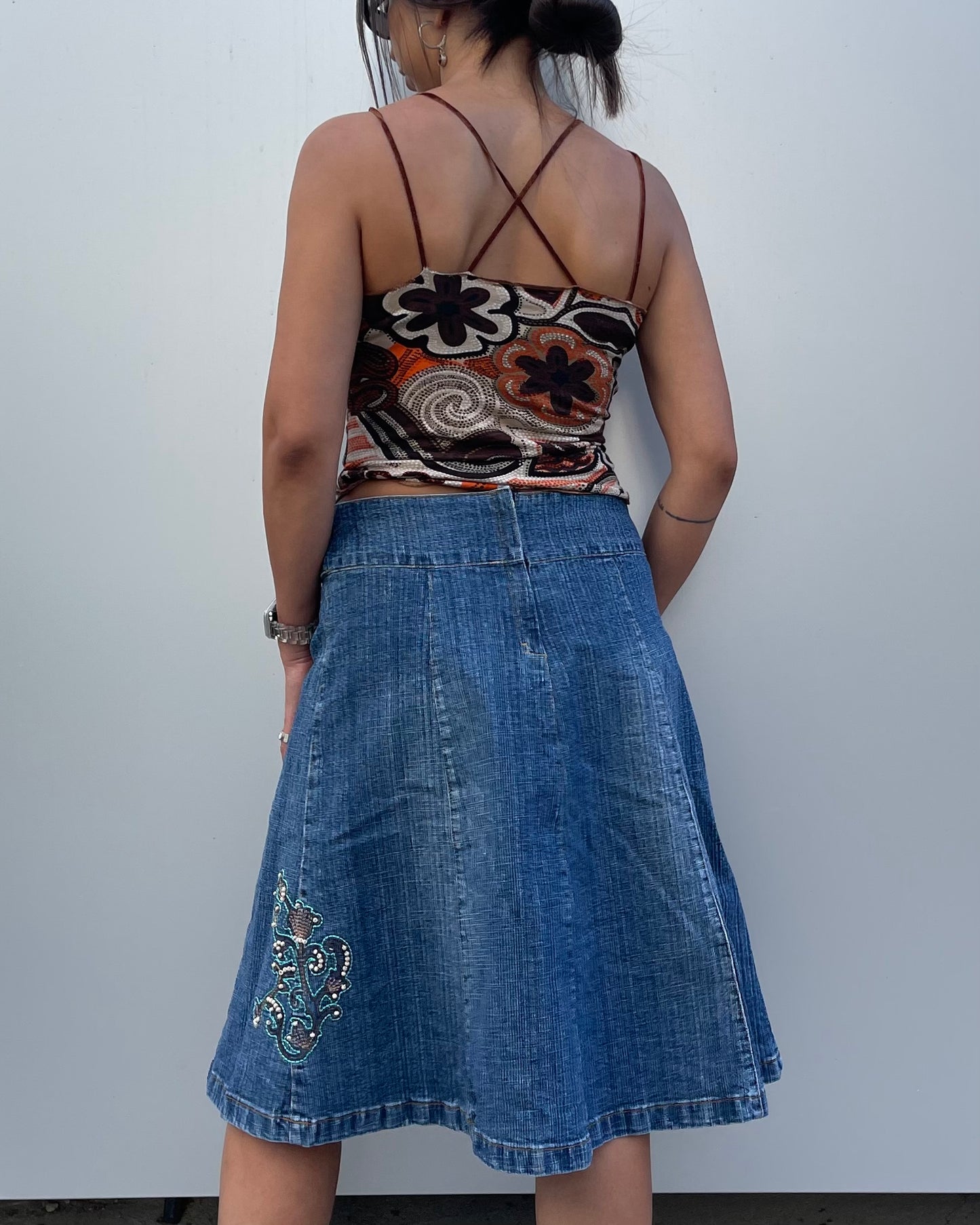 Cross back cami top