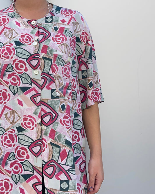 Patterned s/s shirt