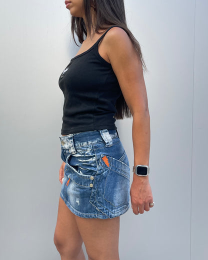 Denim mini skirt