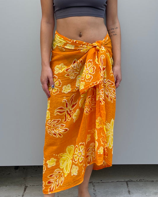Floral mesh pareo