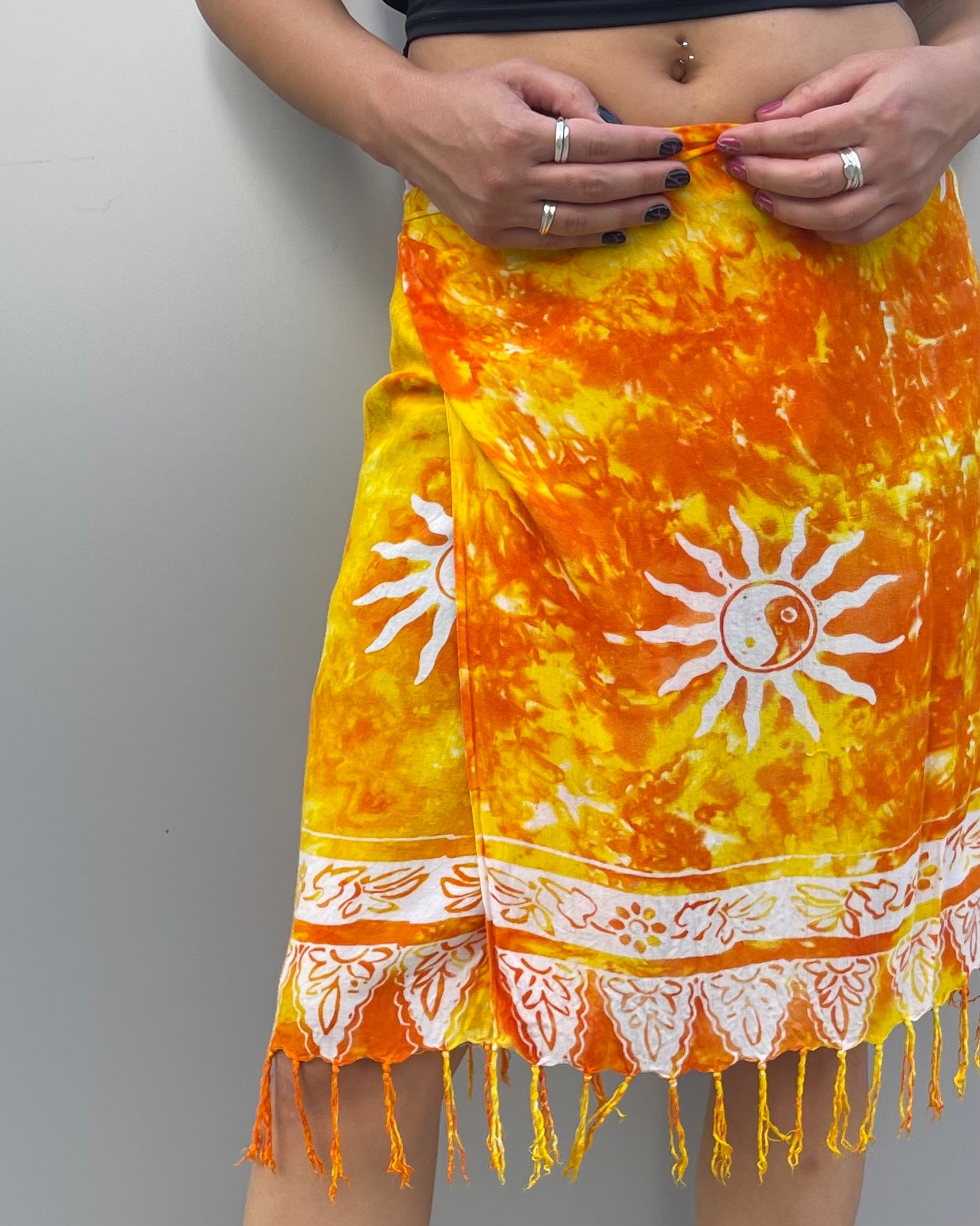 Midi wrap skirt
