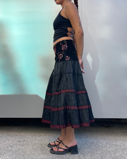 A-line midi skirt