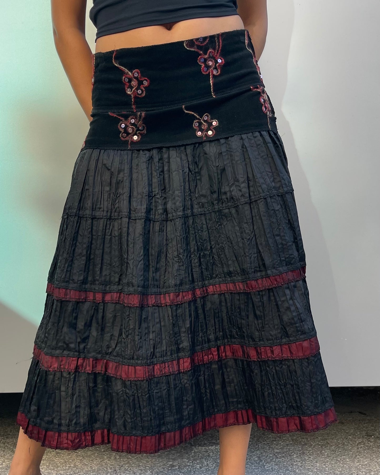 A-line midi skirt