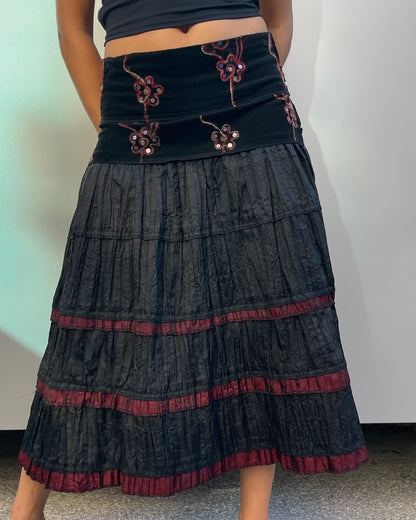 A-line midi skirt