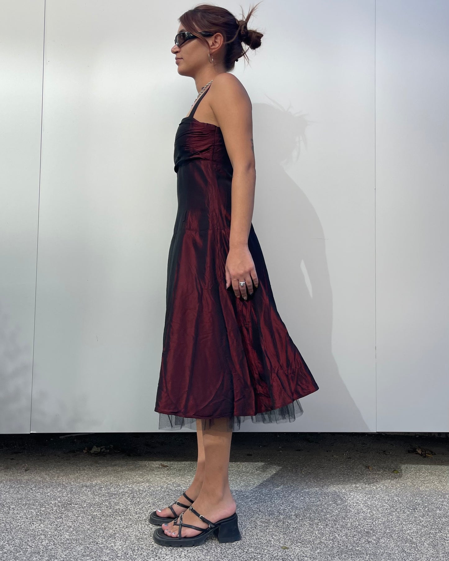 Satin midi dress