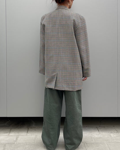 Double breasted checked blazer