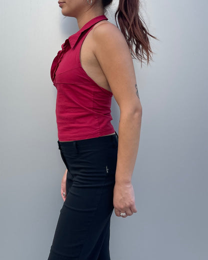 Backless tank top