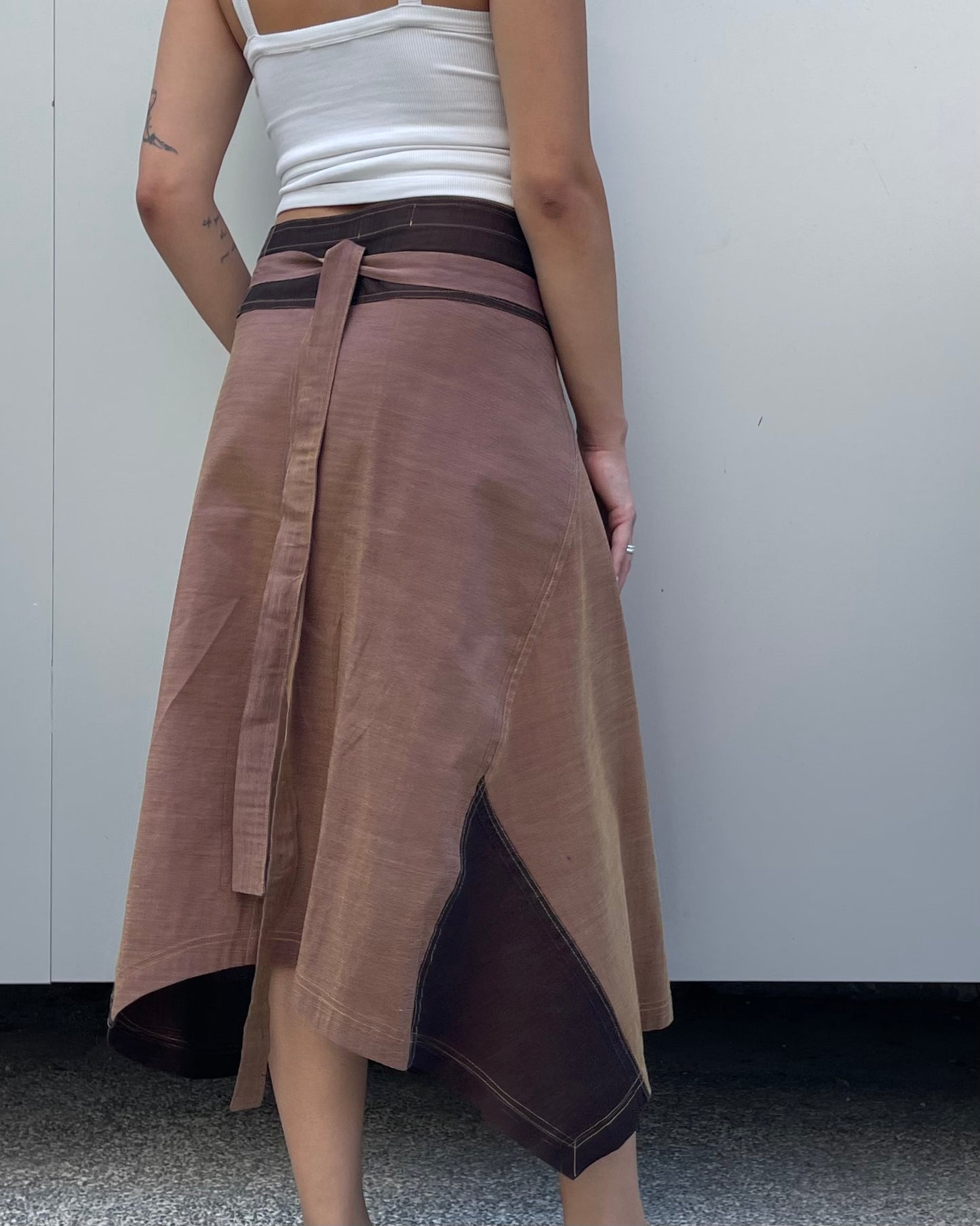 Midi wrap skirt