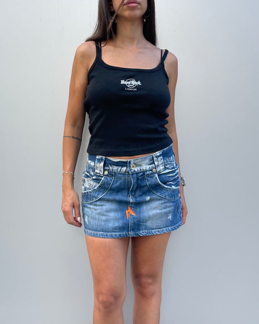 Denim mini skirt
