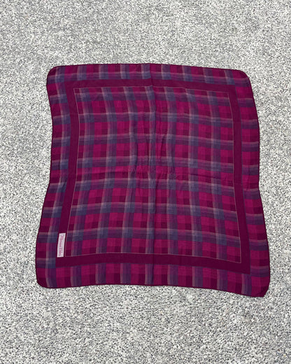 Checked mesh scarf